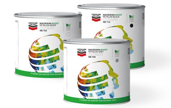 Macrofan Boost HS Filler est disponible en pot de 2.5L dans les couleurs blanc, gris et noir.